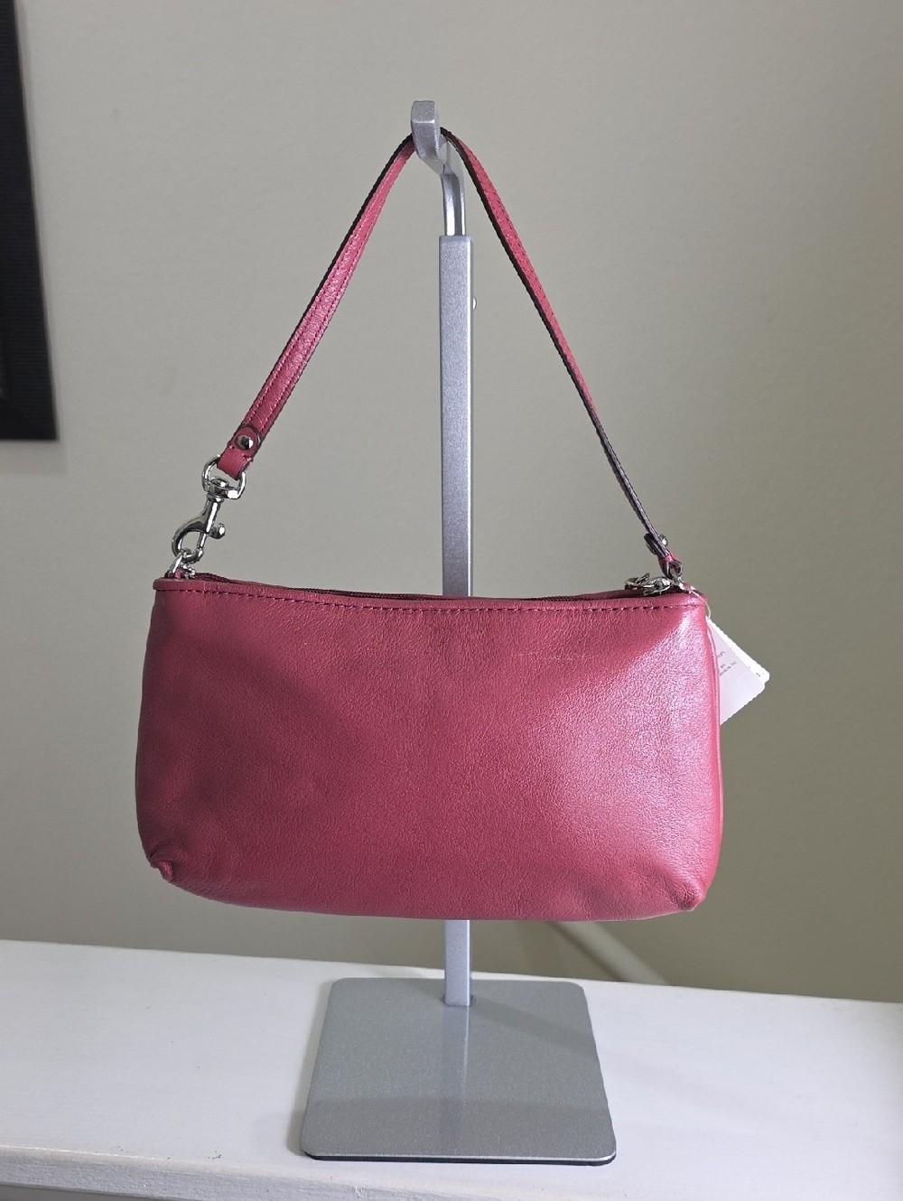 Coach F47527 Smooth Leather Ginger Beet Mauve Pink Shoulder Bag Silvertone NWT - Picture 7 of 15